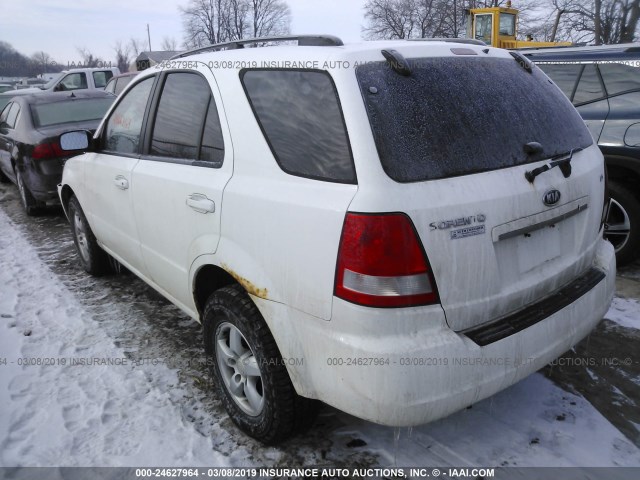 KNDJD733465654714 - 2006 KIA SORENTO EX/LX WHITE photo 3