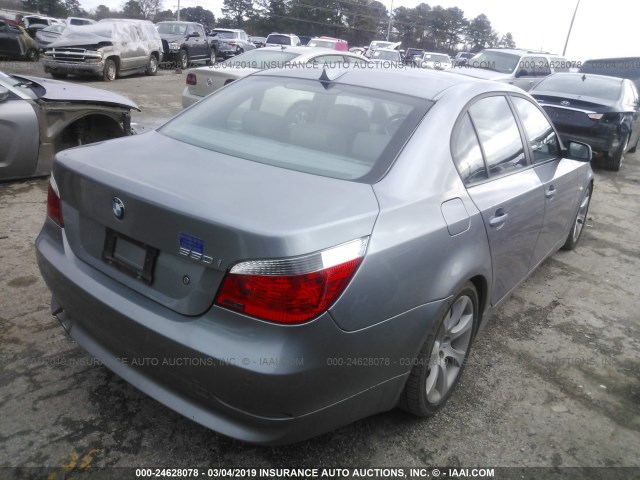 WBANB53527CP06980 - 2007 BMW 550 I GRAY photo 4