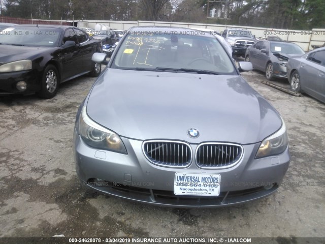 WBANB53527CP06980 - 2007 BMW 550 I GRAY photo 6