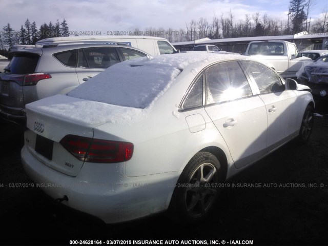 WAUJF78K79N046200 - 2009 AUDI A4 PREMIUM PLUS WHITE photo 4