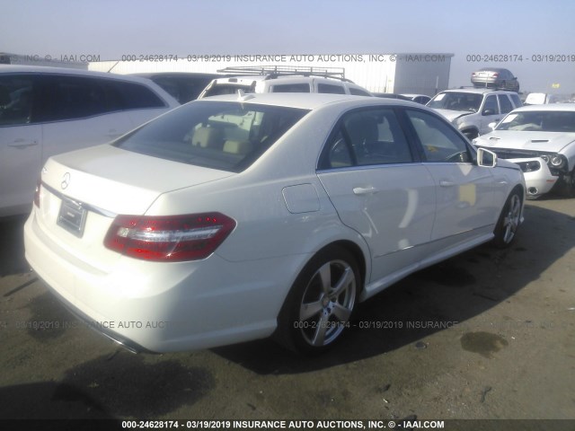 WDDHF5GB5BA445231 - 2011 MERCEDES-BENZ E 350 WHITE photo 4