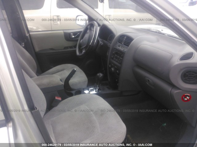 KM8SC13D25U897452 - 2005 HYUNDAI SANTA FE GLS/LX SILVER photo 5