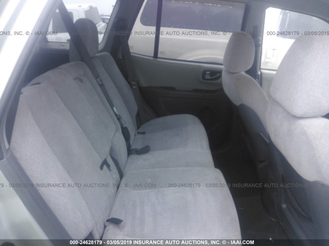 KM8SC13D25U897452 - 2005 HYUNDAI SANTA FE GLS/LX SILVER photo 8