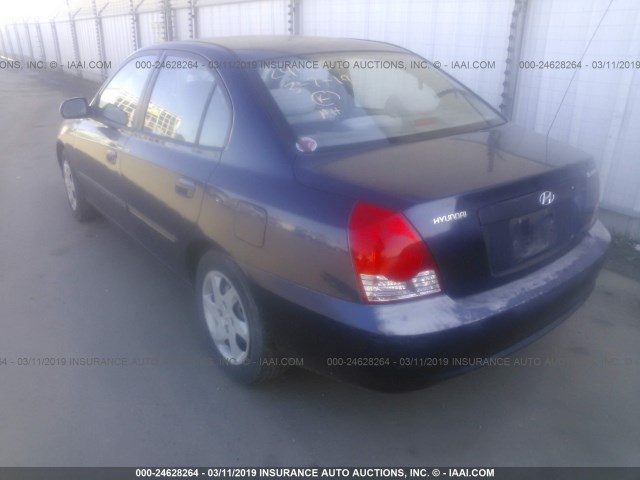 KMHDN46D54U798249 - 2004 HYUNDAI ELANTRA GLS/GT Dark Blue photo 3