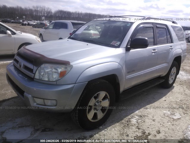 JTEBU14R240041940 - 2004 TOYOTA 4RUNNER SR5/SPORT SILVER photo 2