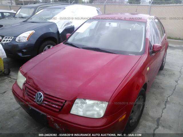 3VWRC29M0XM025968 - 1999 VOLKSWAGEN JETTA GL RED photo 2