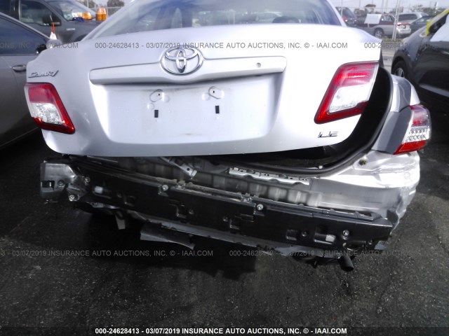 JTNBF3EK0A3002992 - 2010 TOYOTA CAMRY SE/LE/XLE SILVER photo 6