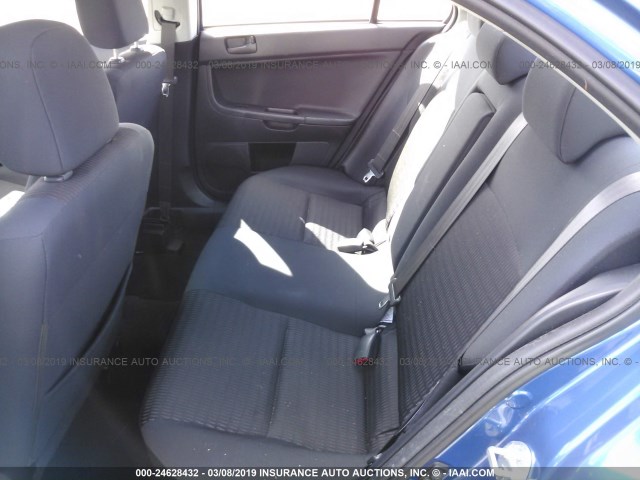 JA32V2FWXCU014341 - 2012 MITSUBISHI LANCER SE BLUE photo 8