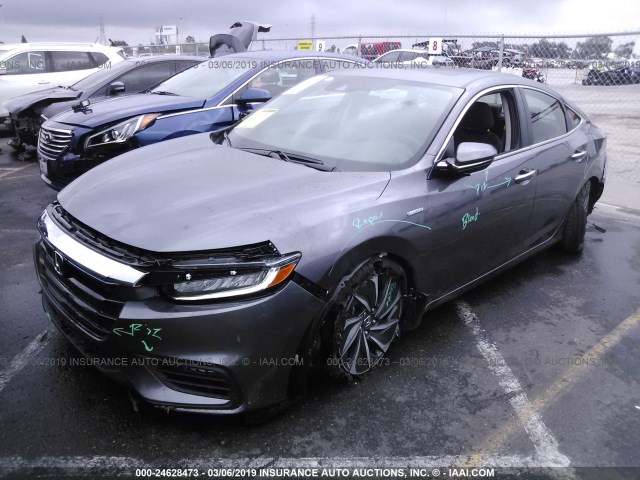 19XZE4F90KE010799 - 2019 HONDA INSIGHT TOURING GRAY photo 2