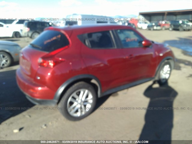 JN8AF5MR3BT006633 - 2011 NISSAN JUKE S/SV/SL RED photo 4