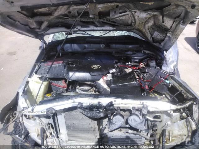 3TMLU42NX7M010995 - 2007 TOYOTA TACOMA DOUBLE CAB 银色 照片 10