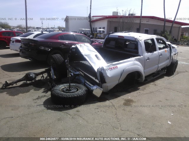 3TMLU42NX7M010995 - 2007 TOYOTA TACOMA DOUBLE CAB 银色 照片 4
