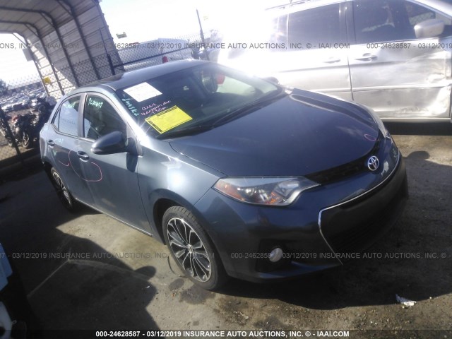 5YFBURHE9EP105263 - 2014 TOYOTA COROLLA L/LE/LE PLS/PRM/S/S PLS GRAY photo 1