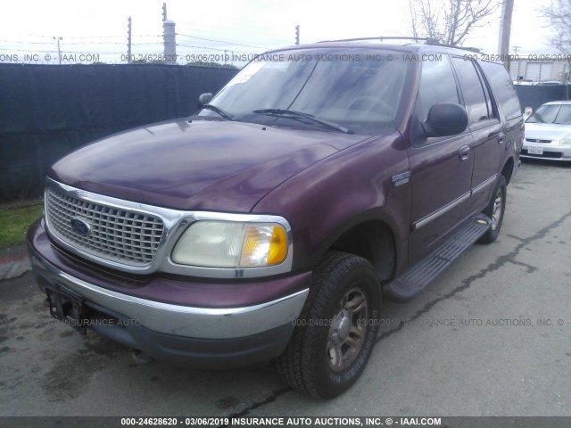 1FMPU16L7YLA76007 - 2000 FORD EXPEDITION XLT RED photo 2