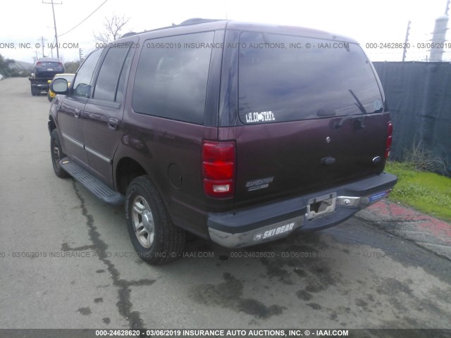1FMPU16L7YLA76007 - 2000 FORD EXPEDITION XLT RED photo 3