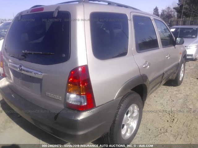 4F2YU081X1KM06572 - 2001 MAZDA TRIBUTE LX/ES BEIGE photo 4