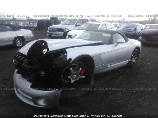 1B3JZ65Z74V100269 - 2004 DODGE VIPER SRT-10 SILVER photo 2