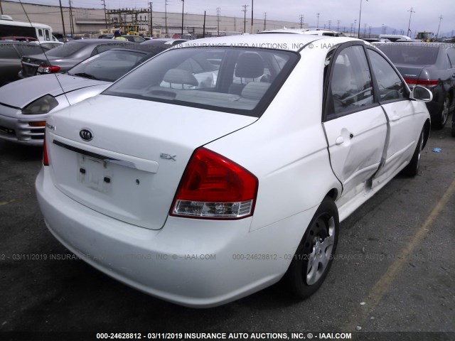 KNAFE222X95657889 - 2009 KIA SPECTRA EX/LX/SX WHITE photo 4