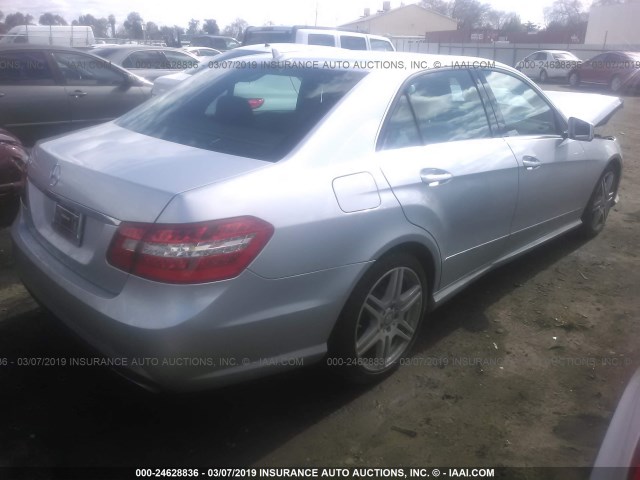 WDDHF5GB5BA284315 - 2011 MERCEDES-BENZ E 350 SILVER photo 4