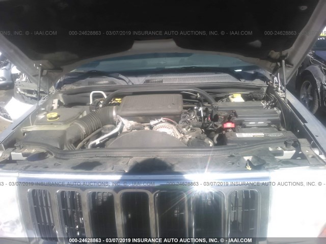 1J8HH48P17C673000 - 2007 JEEP COMMANDER SILVER photo 10