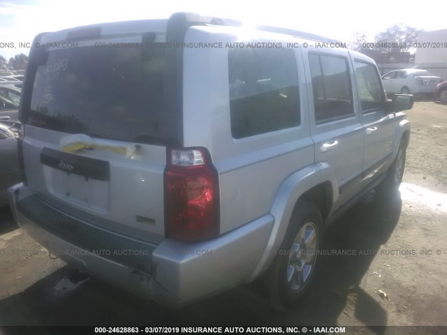 1J8HH48P17C673000 - 2007 JEEP COMMANDER SILVER photo 4