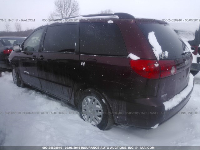 5TDZK23CX8S192264 - 2008 TOYOTA SIENNA CE/LE RED photo 3