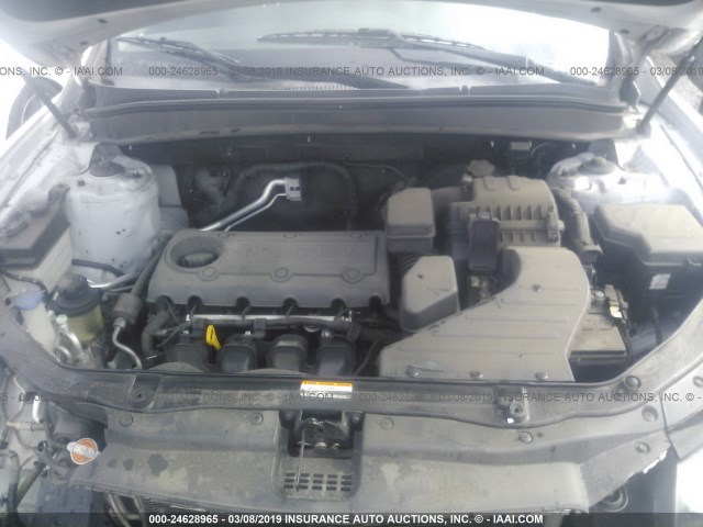 5XYZG3AB8BG067785 - 2011 HYUNDAI SANTA FE GLS SILVER photo 10