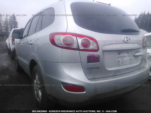 5XYZG3AB8BG067785 - 2011 HYUNDAI SANTA FE GLS SILVER photo 3