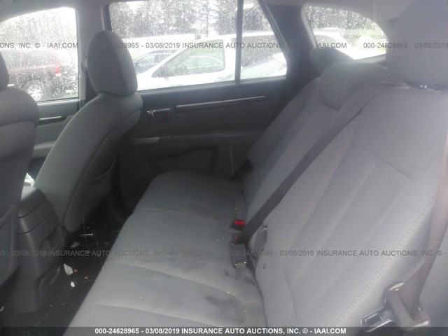 5XYZG3AB8BG067785 - 2011 HYUNDAI SANTA FE GLS SILVER photo 8