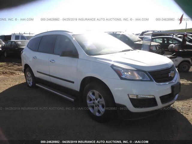 1GNKRFKD0DJ196241 - 2013 CHEVROLET TRAVERSE LS WHITE photo 1