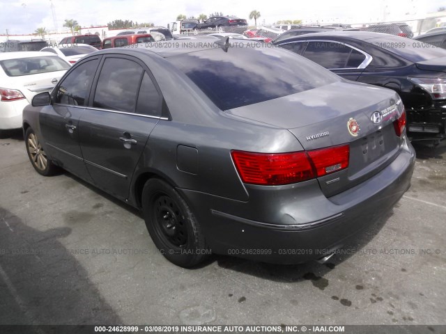 5NPEU46F99H467544 - 2009 HYUNDAI SONATA SE/LIMITED GRAY photo 3