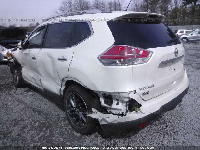 KNMAT2MV0GP687575 - 2016 NISSAN ROGUE S/SL/SV WHITE photo 3