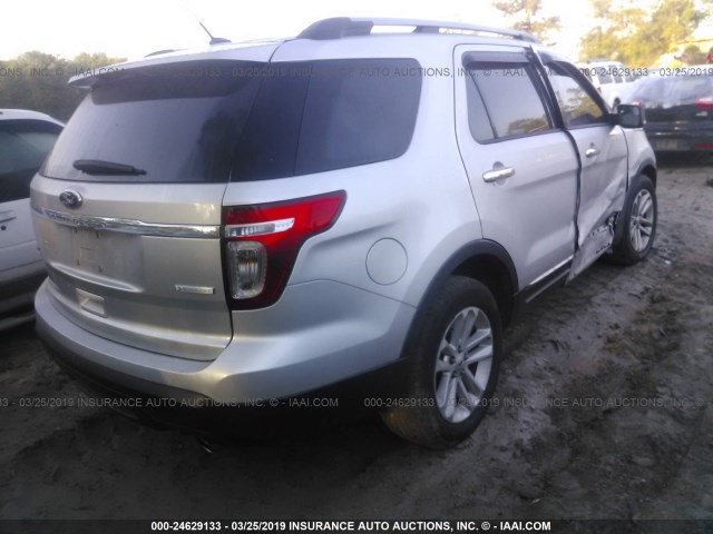 1FM5K7D98EGB40809 - 2014 FORD EXPLORER XLT SILVER photo 4