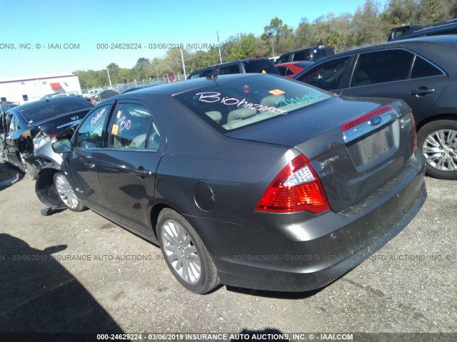 3FADP0L3XAR245060 - 2010 FORD FUSION HYBRID GRAY photo 3