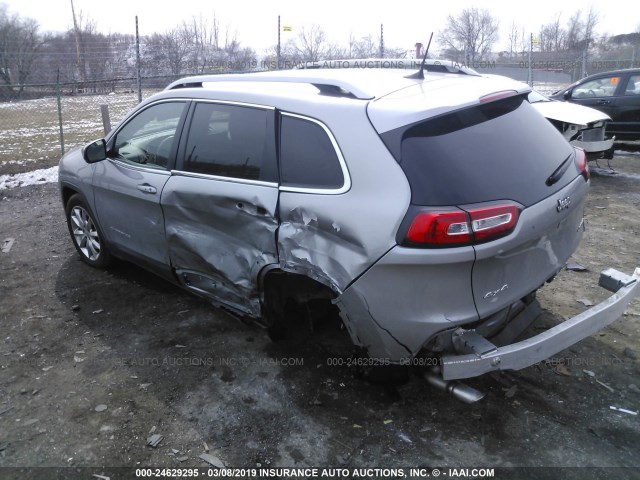 1C4PJMDB2GW314030 - 2016 JEEP CHEROKEE LIMITED GRAY photo 3