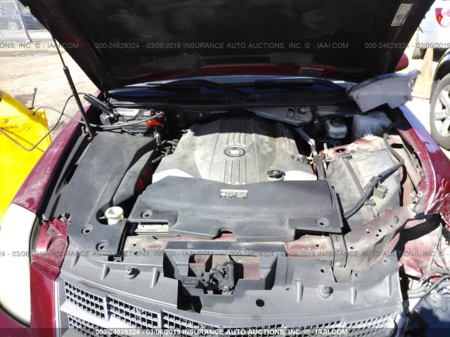 1G6DC67AX80182315 - 2008 CADILLAC STS RED photo 10