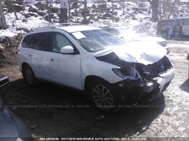 5N1AR2MMXFC709217 - 2015 NISSAN PATHFINDER S/SV/SL/PLATINUM WHITE photo 1