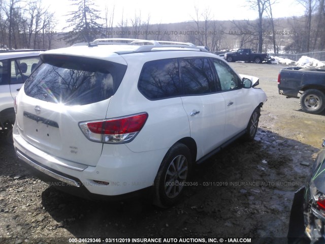 5N1AR2MMXFC709217 - 2015 NISSAN PATHFINDER S/SV/SL/PLATINUM WHITE photo 4