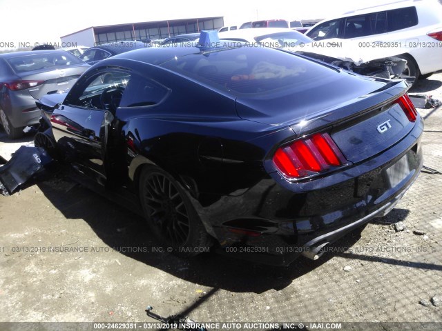 1FA6P8CFXH5302307 - 2017 FORD MUSTANG GT BLACK photo 3