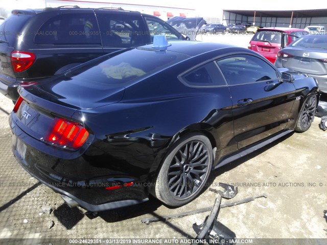 1FA6P8CFXH5302307 - 2017 FORD MUSTANG GT BLACK photo 4