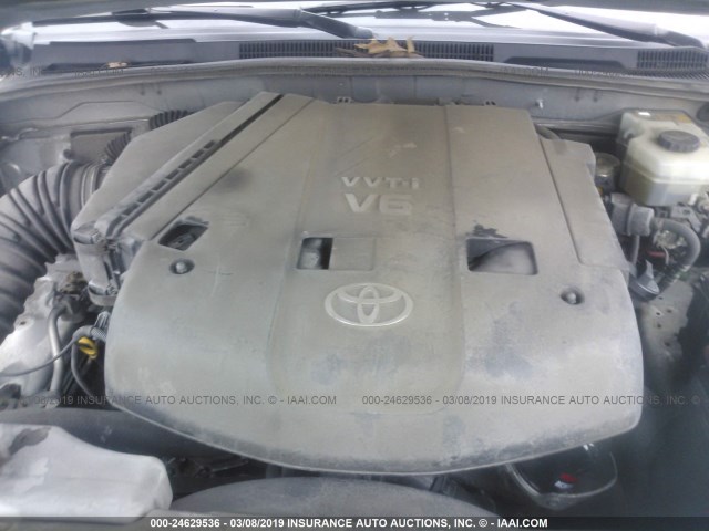 JTEZU14R640030535 - 2004 TOYOTA 4RUNNER SR5/SPORT SILVER photo 10