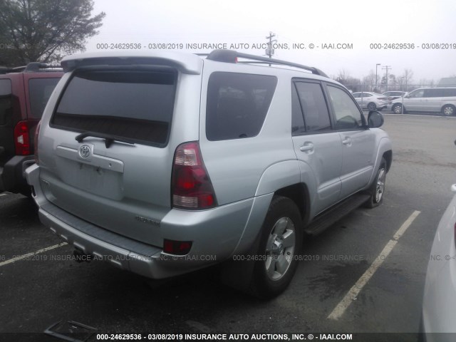 JTEZU14R640030535 - 2004 TOYOTA 4RUNNER SR5/SPORT SILVER photo 4