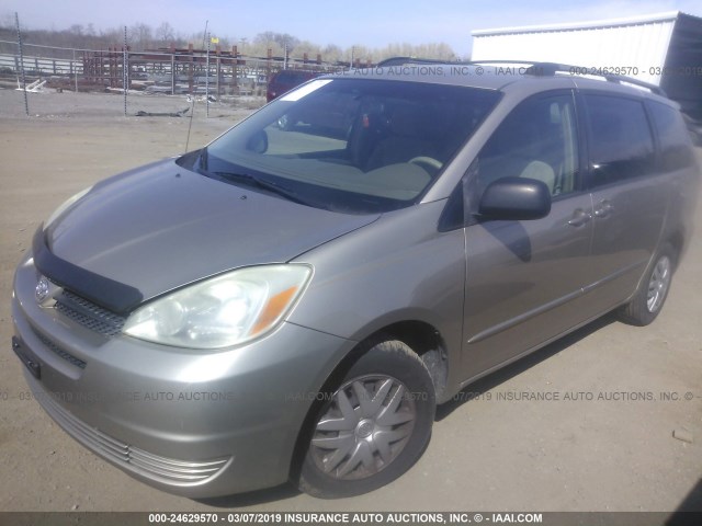 5TDZA23C75S310513 - 2005 TOYOTA SIENNA CE/LE BEIGE photo 2