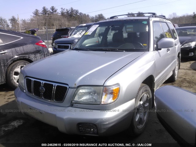 JF1SF65622H752185 - 2002 SUBARU FORESTER S SILVER photo 2