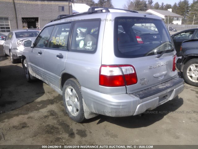 JF1SF65622H752185 - 2002 SUBARU FORESTER S SILVER photo 3