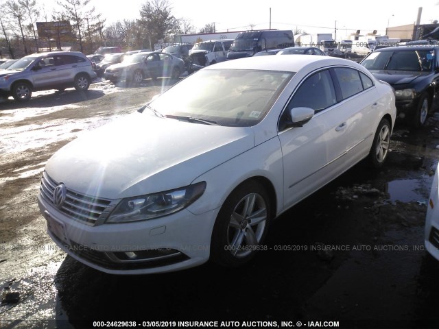 WVWBP7AN1EE540510 - 2014 VOLKSWAGEN CC SPORT WHITE photo 2