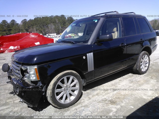 SALMF15488A284669 - 2008 LAND ROVER RANGE ROVER HSE BLACK photo 2