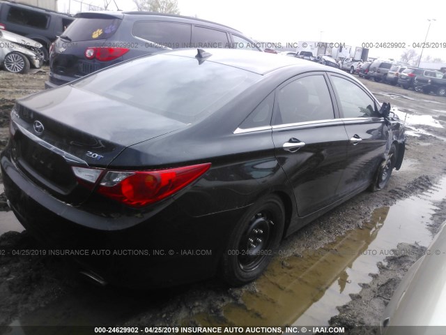 5NPEC4AB9CH497643 - 2012 HYUNDAI SONATA SE/LIMITED BLACK photo 4