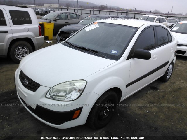 KNADE223396461576 - 2009 KIA RIO LX/SX WHITE photo 2