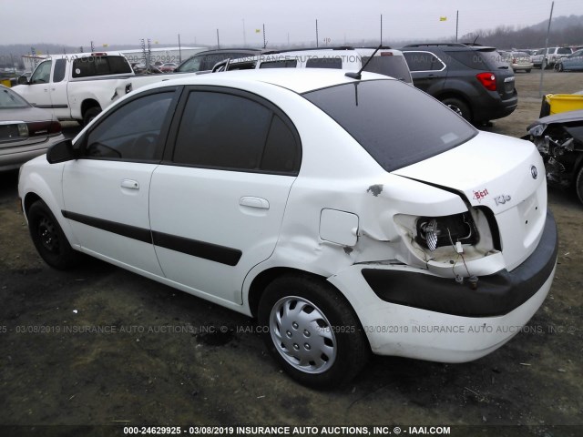 KNADE223396461576 - 2009 KIA RIO LX/SX WHITE photo 3